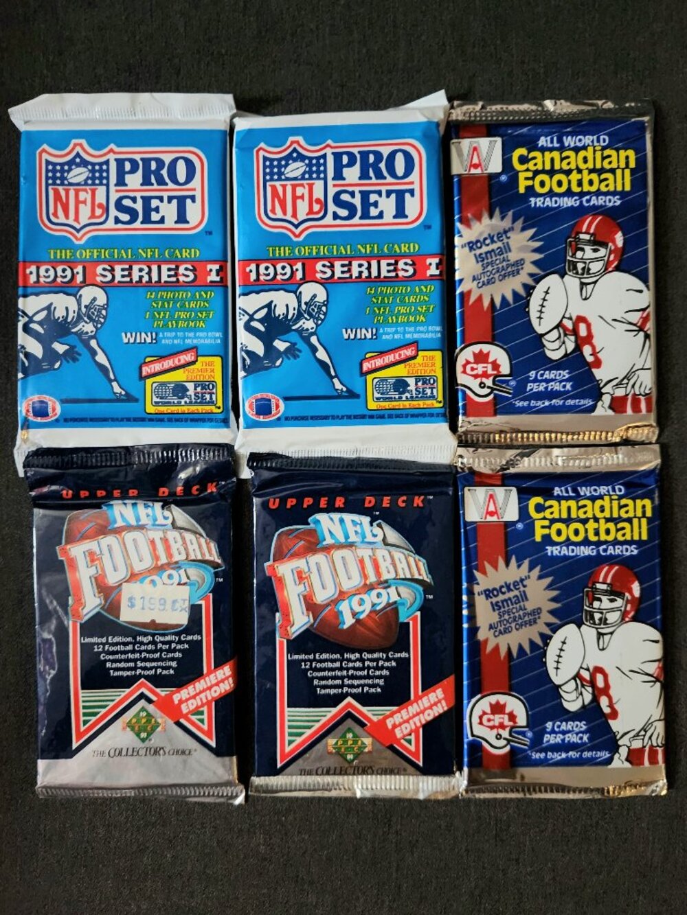 NFL &CFL Sealed Packs Vintage Football Cards